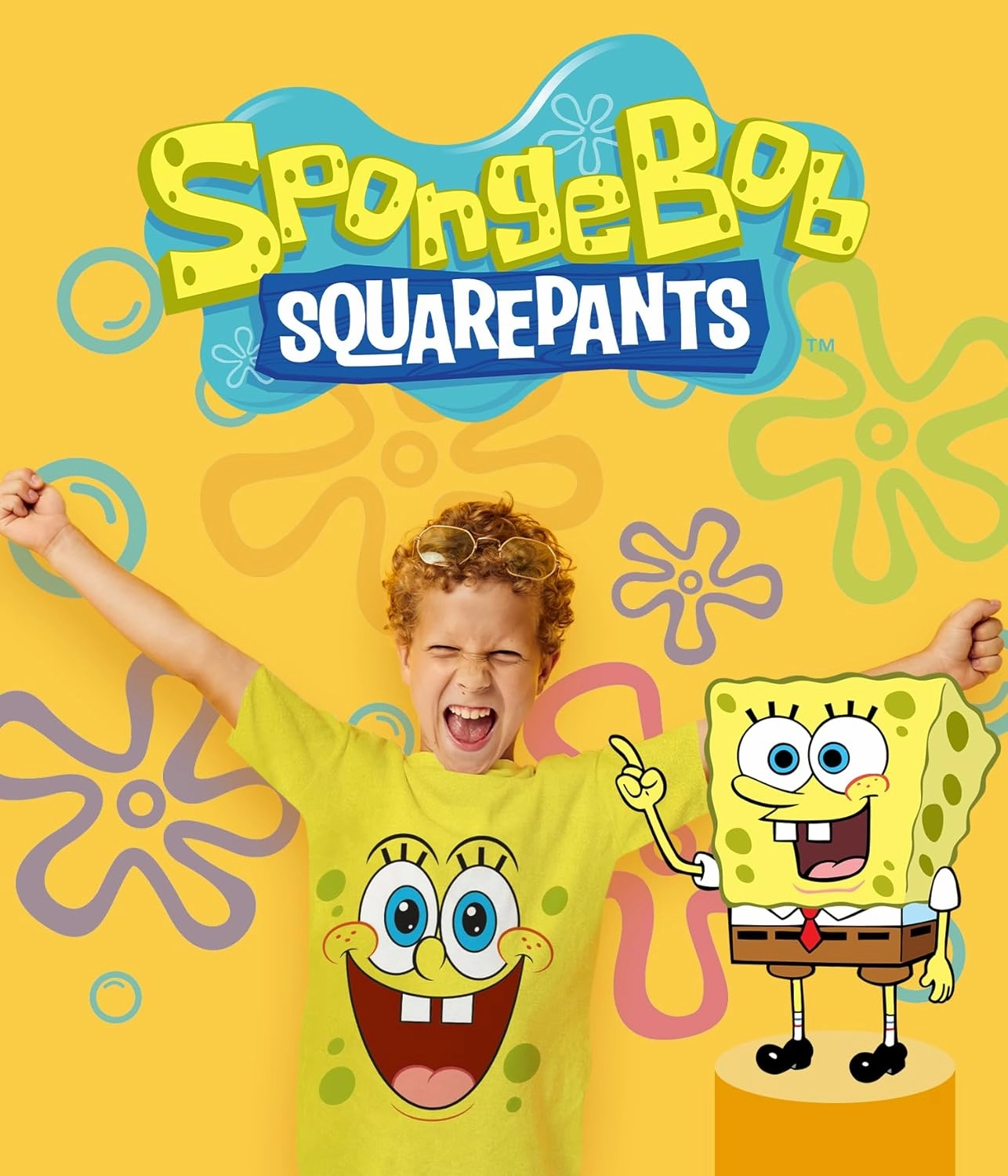 Spongebob Squarepants Graphic T-Shirt (Sets) Patrick Star Squidward Plankton Gary Outfit Tee Toddler/Birthday to Kids Clothes