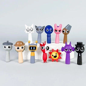 Sprunki Action Figures Mystery Box, Sprunki Mystery Box,Office Room Figurine Decor for Adults (Colorful-Type A)