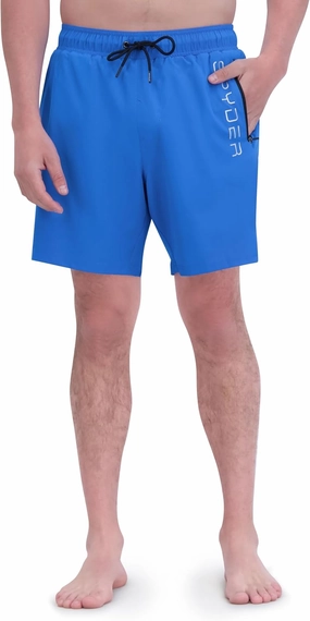 Spyder Men's Swim Trunks, Stretch, Quick-Dry, 7-inch Board Shorts, UPF 50 , Compression Boxer Liner