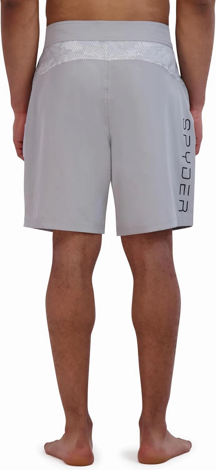 Spyder Men's Swim Trunks, Stretch, Quick-Dry, 9” Inseam Board Shorts, UPF , Pockets, Compression Boxer Liner