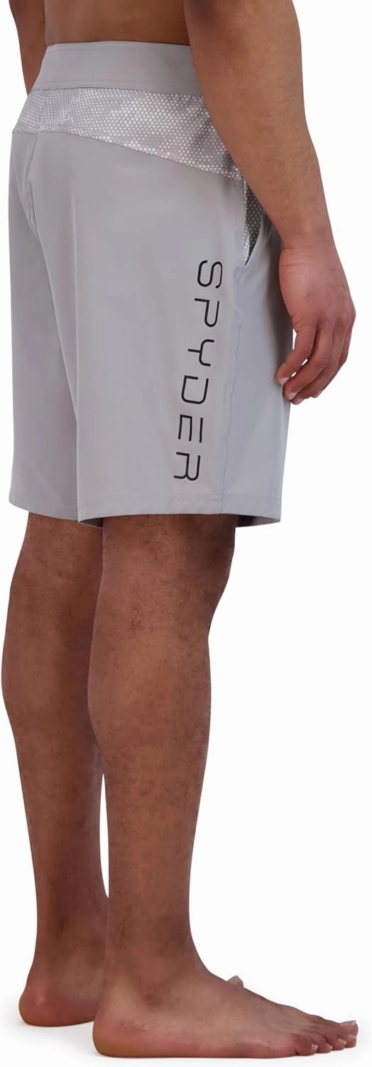 Spyder Men's Swim Trunks, Stretch, Quick-Dry, 9” Inseam Board Shorts, UPF , Pockets, Compression Boxer Liner