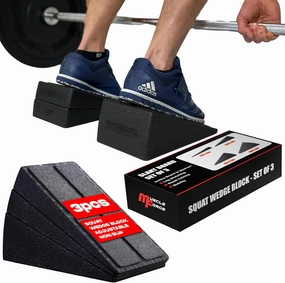 Squat Wedge Block - Calf Stretcher for Stretching, Weightlifting, Agility and Heel Elevated Squat Training - Calf Raise Block, Slant Board for Squats & Mobilisation