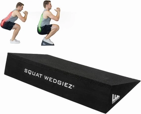 SquatWedgiez 20 Degree Slant Board for Knees Over Toes Training, Heel Elevated Squats,1000 Pound Weight Capacity, Anti-Slip Squat Wedge for ATG Split Squats, & Calf Stretching