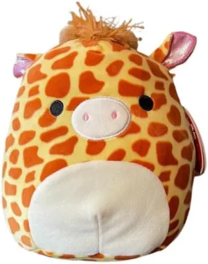 Squishmallows Official Kellytoy Plush 8 Inch Squishy Soft Plush Toy Animals (Gary Giraffe (Pink Ears))