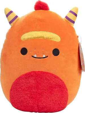 Squishmallows Original 10-Inch Ernest The Orange Monster - Official Jazwares Halloween Plush - Collectible Soft & Squishy Pillow Stuffed Animal Toy - Add to Your Squad - Gift for Kids, Girls & Boys