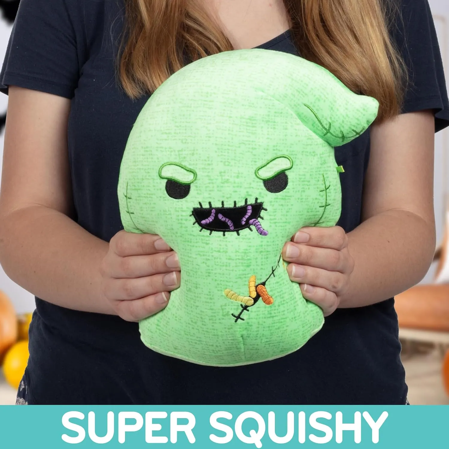 Squishmallows Original 8-Inch Oogie Boogie with Worms - Nightmare Before Christmas - Official Jazwares Disney Plush - Collectible Soft & Squishy Stuffed Animal Toy - Gift for Kids, Girls & Boys