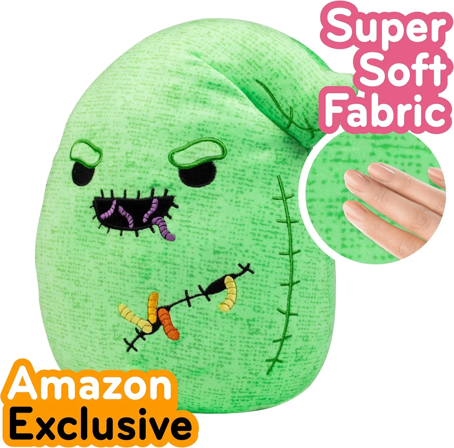 Squishmallows Original 8-Inch Oogie Boogie with Worms - Nightmare Before Christmas - Official Jazwares Disney Plush - Collectible Soft & Squishy Stuffed Animal Toy - Gift for Kids, Girls & Boys