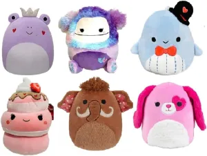 Squishmallows Valentine 5" Set of 6 - Francine, Eden, Samir, Shelly, Chienda, Sager - Officially Licensed Kellytoy Plush - Collectible Soft & Squishy Stuffed Animal Toy Gift for All Ages - 5 Inch