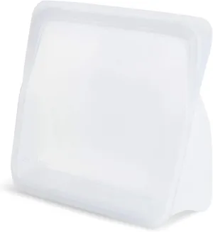 Stasher Re-Usable Food-Grade Platinum Silicone Stand Up Bag for Eating from/Cooking, Freezing and Storing in/Organising/Travelling, 17.80 x 20.30 cm/1.65 Litre/56 Fluid Ounces, Clear