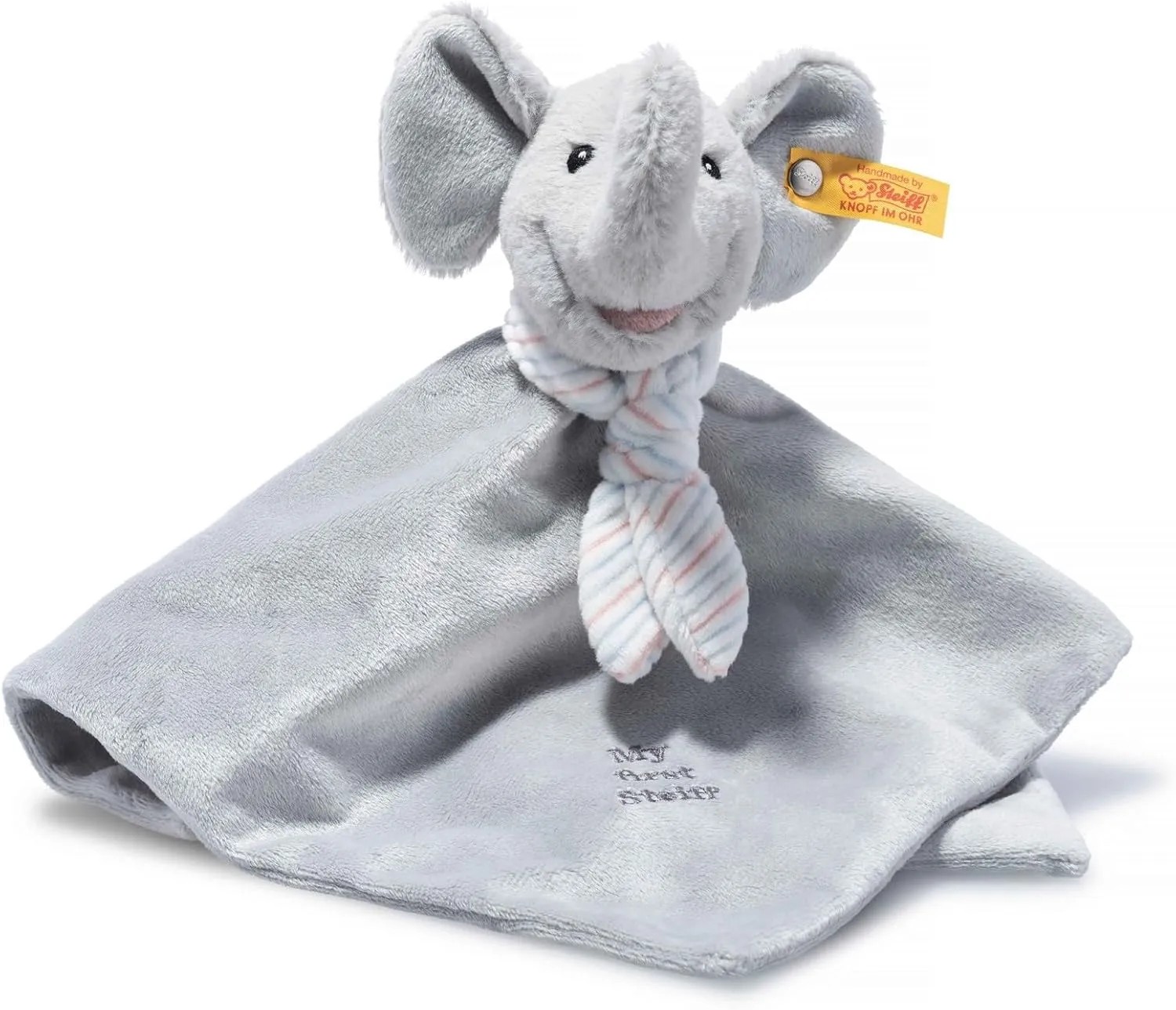 Steiff My First Soft Cuddly Friends Ellie Elephant Security Blanket, 10" Plush Toy