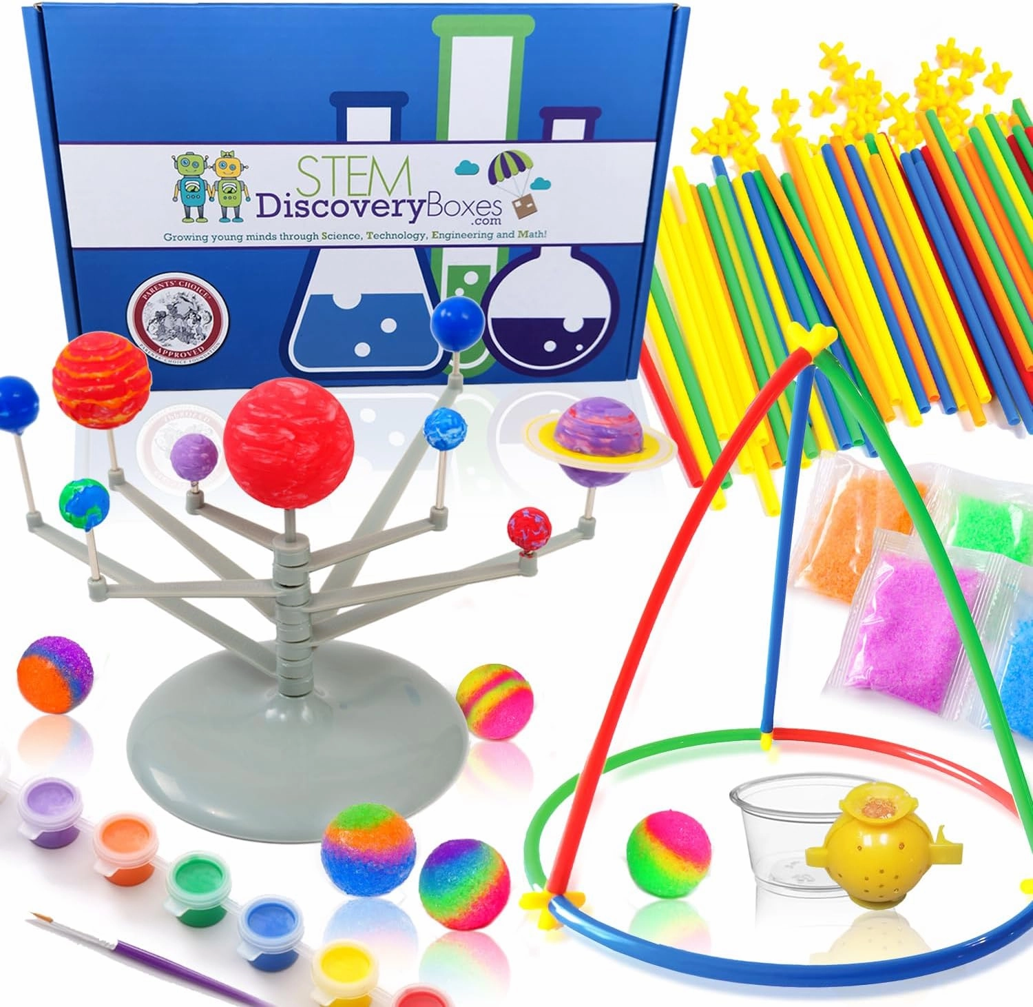 STEM Discovery Box 6 Month Subscription with 18 Total STEM Projects - Educational Science Technology Engineering Learning Lab - Kids Experiment Activity Build Sets - Girls & Boys Children Age 7 - Teen