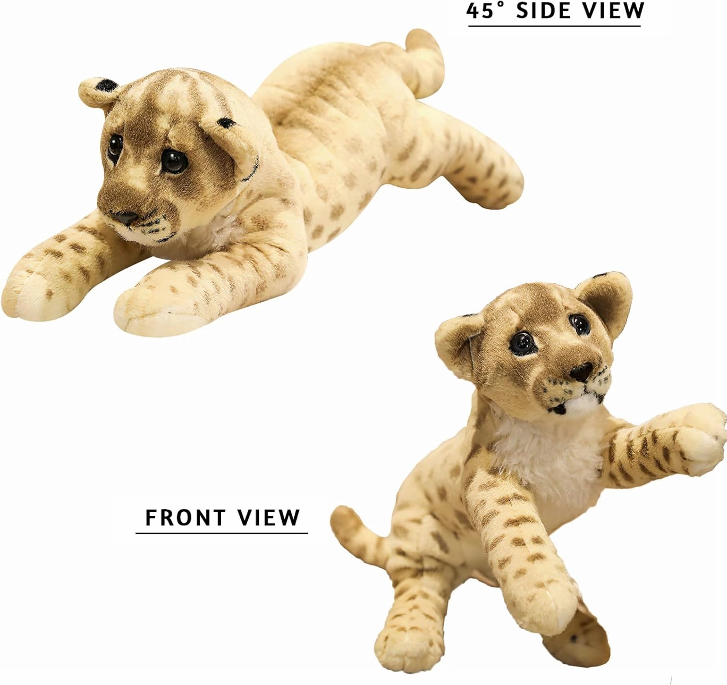 Stuffed Animal Lion 19" Lion Stuffed Animals Plush Pillow Realistic Stuffed Baby Lion Plush Toys Safari Animals Toys Jaguar Cute Plushies Birthday for Kids Boys Girls