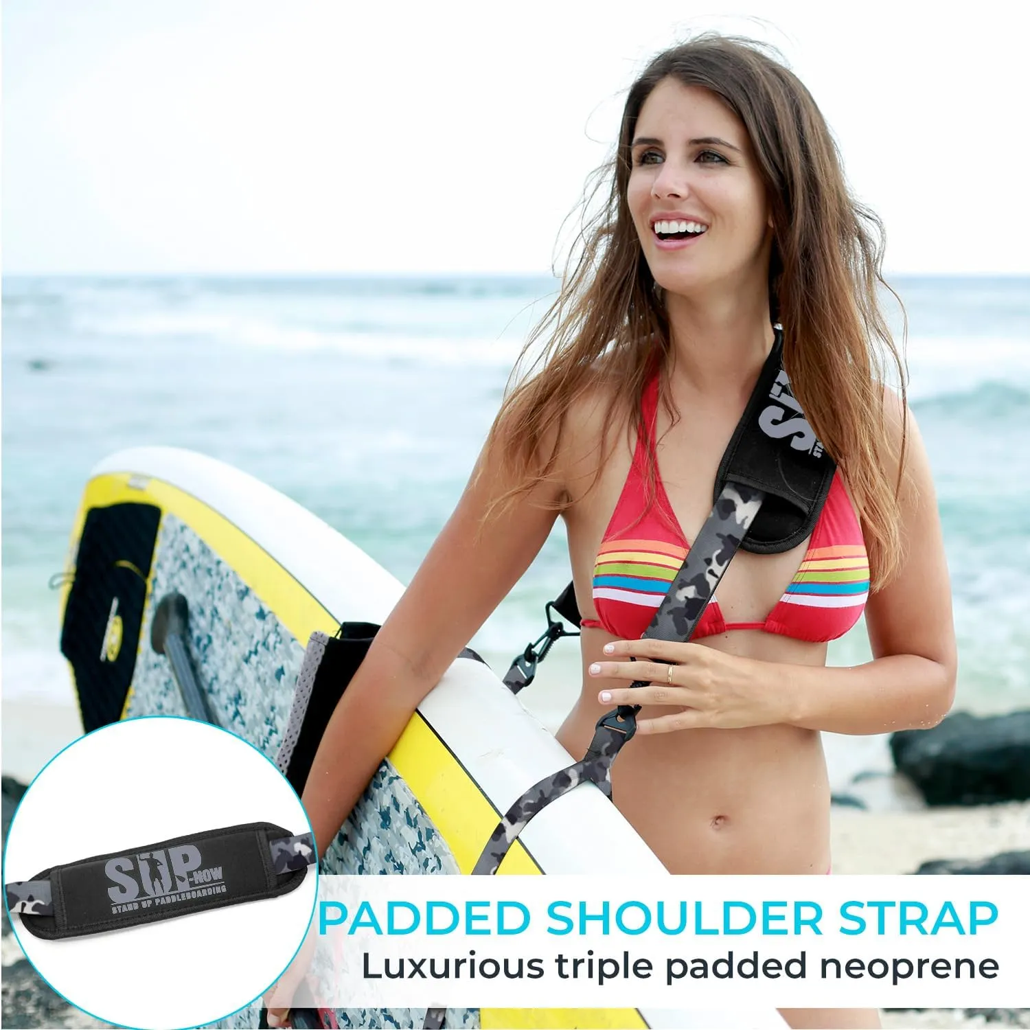 SUP-NOW Paddle Board Accessories Carrier SUP Carrying Strap to Carry Paddleboard Accessories for Women and Men
