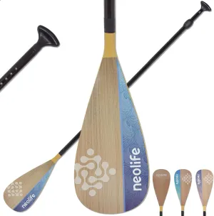 SUP Paddleboard Paddles with Fiberglass Shaft and PP Blade, Floating Adjustable Stand Up Paddle Board Paddle, 170-210 cm/68-84 Inches, Wood Pattern Series