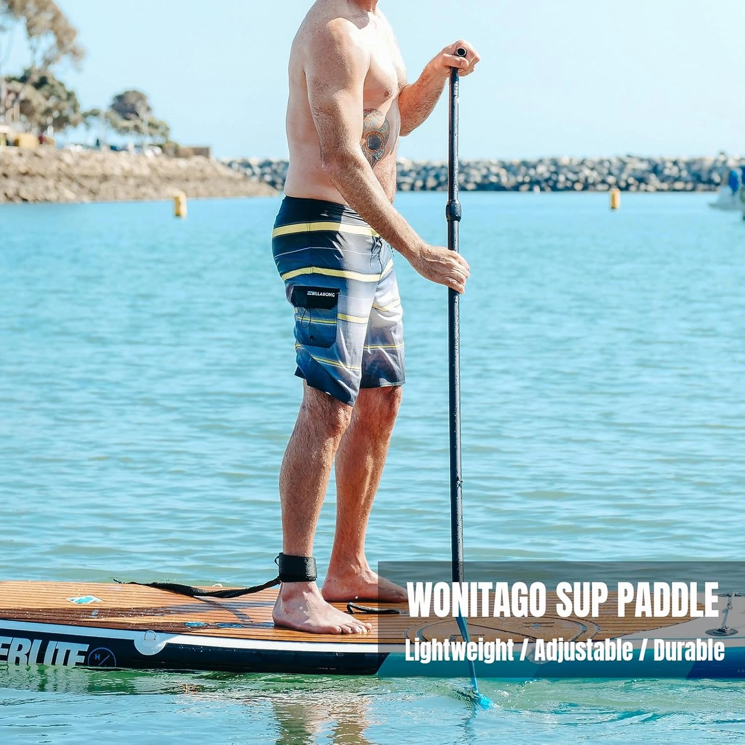 SUP Paddleboard Paddle with Aluminum Shaft and Nylon Blade, Lightweight Stand Up Paddle Board Oars, Adjustable170-210 cm/68-84 inch