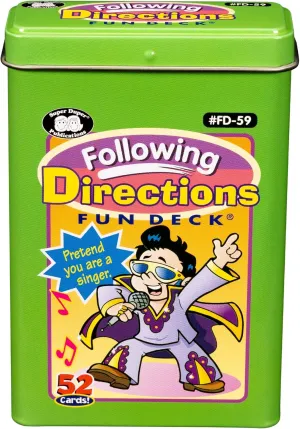 Super Duper Publications | Following Directions Fun Deck Flash Cards | Educational Learning Resource for Children