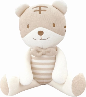 Super Soft Organic Cotton Baby First Friend, Attachment Doll, Pillow Buddy, Plush Animal Toys, Stuffed Animal Tiger, Honey Baby Tiger