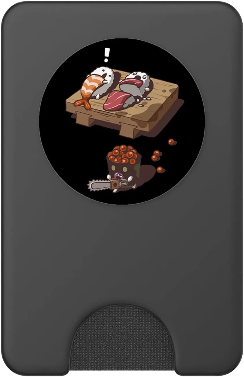 Sushi in a Frenzy of Rage on Halloween PopSockets Grip and Stand for Phones and Tablets PopSockets PopWallet for MagSafe