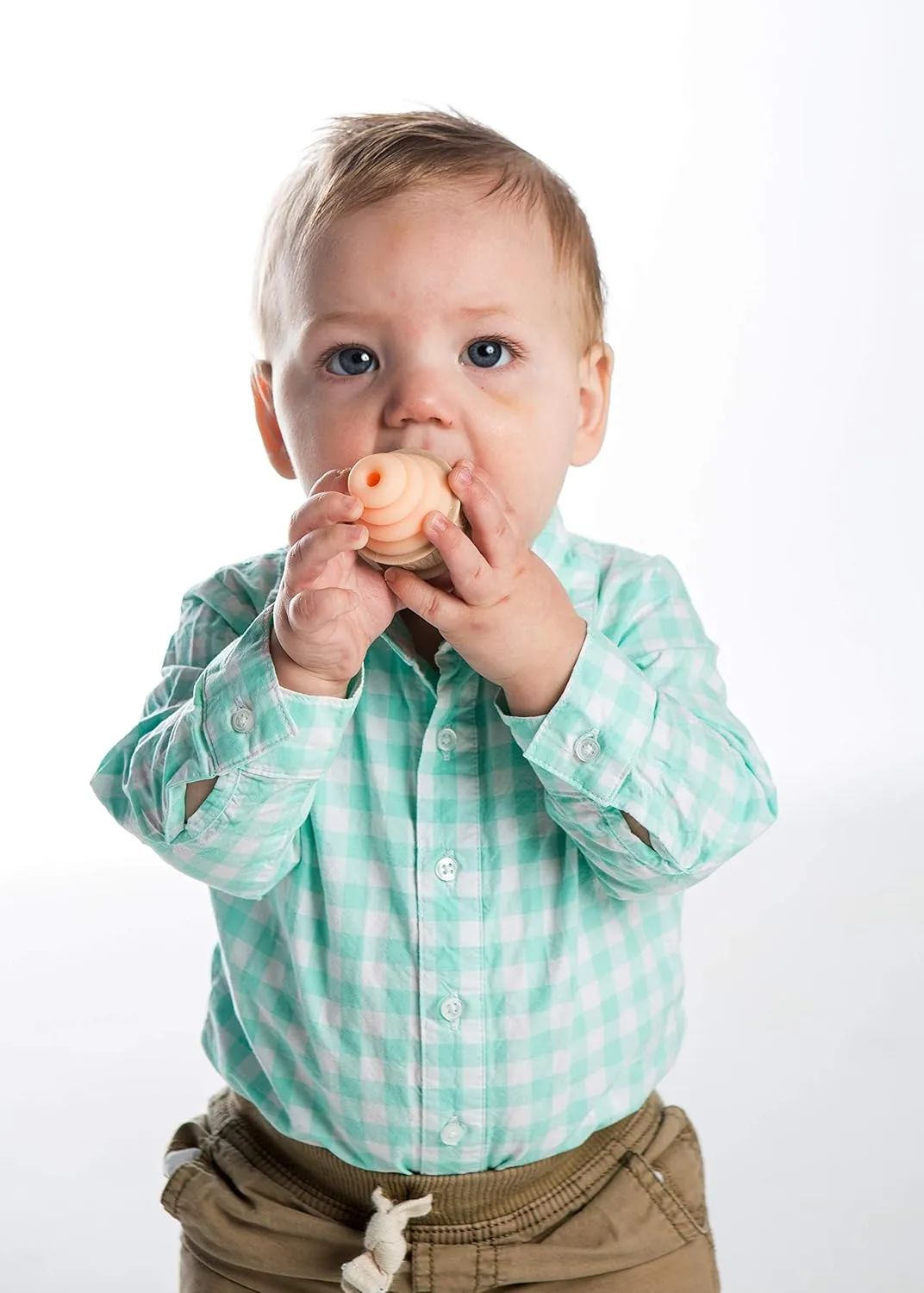 SweeTooth Ice Cream Cone Shaped Baby Teether - Adorable Orange