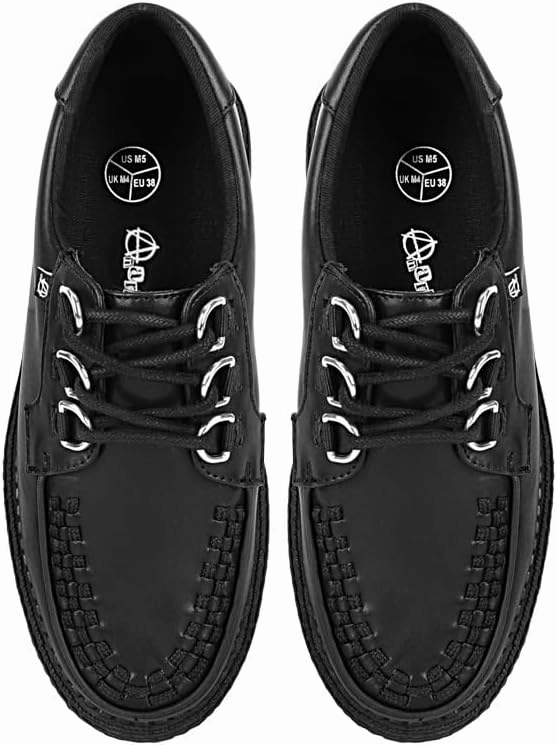 T.U.K. Black Anarchic Creeper Shoes for Women and Men