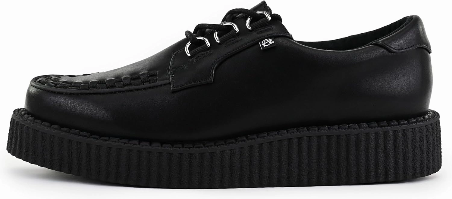 T.U.K. Black Anarchic Creeper Shoes for Women and Men