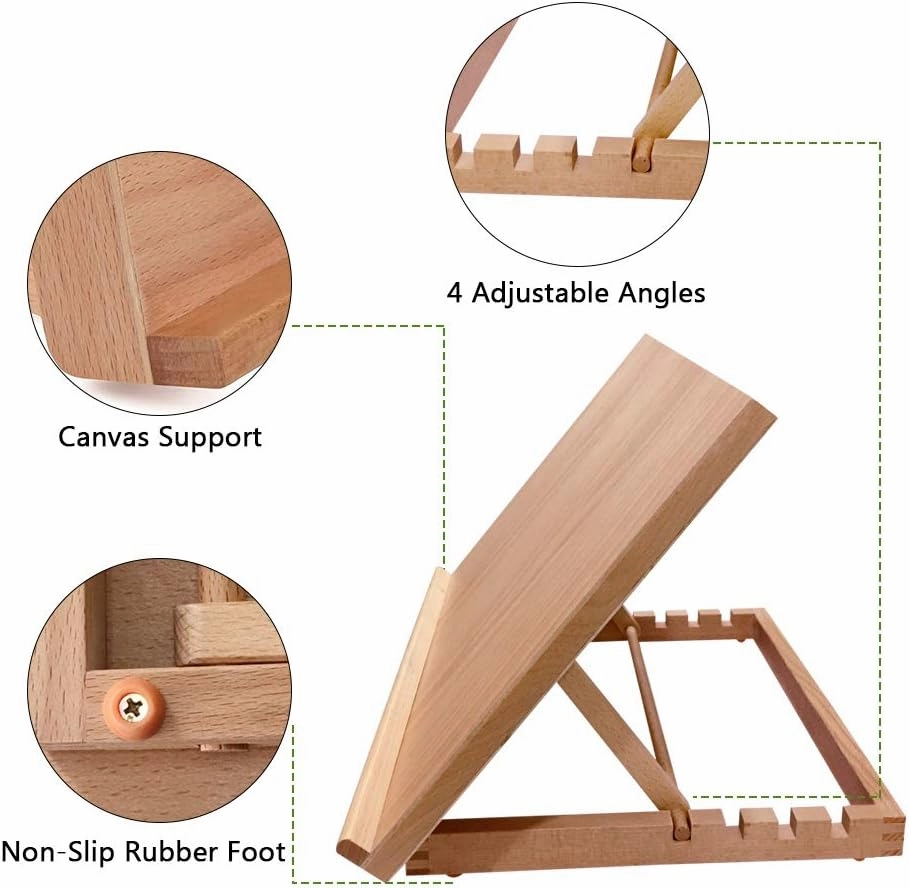 Tabletop Easel A3 Painting Easel with Smooth Surface, Adjustable Angle Art Easel for Artists, Children, Beginners & Student