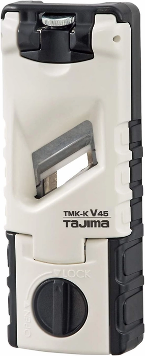 Tajima Drywall Edge Tool - 45 Degree Chamfer Sheetrock Tool with Adjustable Chamfer & 18mm Ceramic Blade - TMK-KV45-T