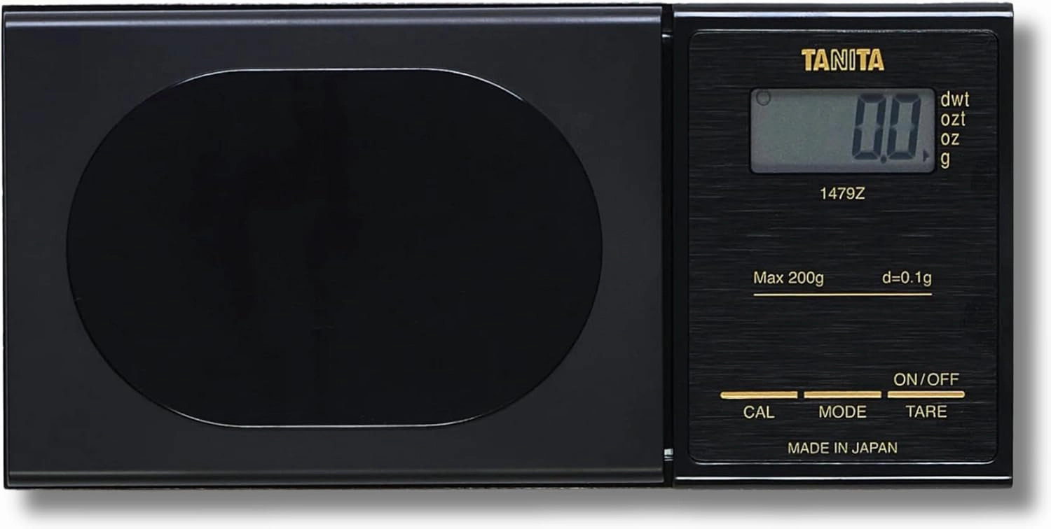 TANITA 1479Z Digital Milligram Scale – Japan Technology Accurate Pocket Jewelry Gram Scale with Smart Features for Cooking, Baking, Coffee, Espresso, Gold Testing, Nutritional Calculator, and Travel