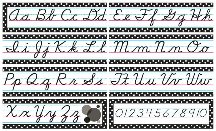 Teacher Created Resources Cursive Mini Bulletin Board