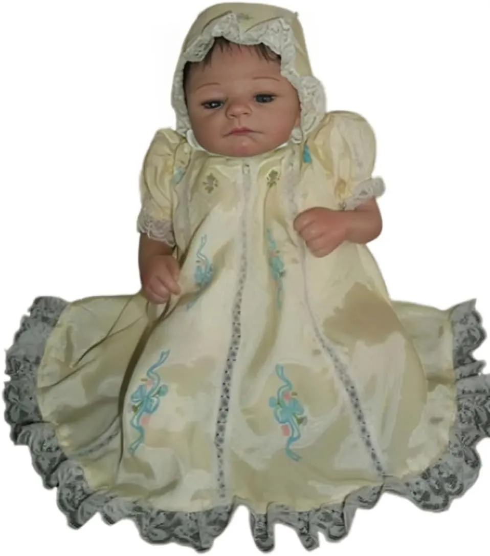 The Ashton-Drake Galleries Precious Petites Cherished Caroline Baby Collectible Doll Issue #1 So Truly Real Hand-Applied Hair RealTouchTM Vinyl Skin by Collectible Doll Artist Sheila Michael 14-Inches
