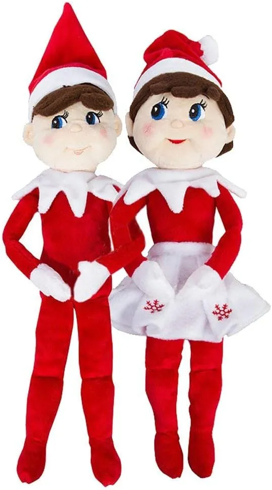 The Elf on The Shelf: A Christmas Tradition - Light Tone Boy and Girl 17" Plushee Pals Set