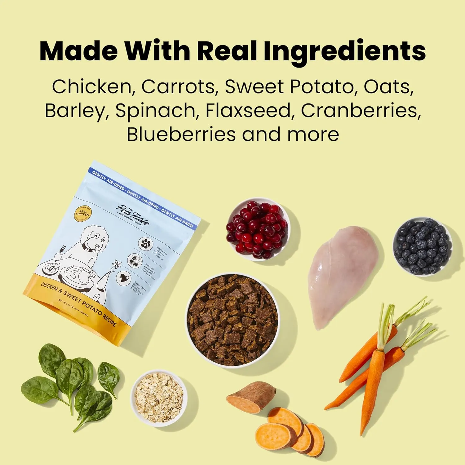 The Pets Table Chicken & Sweet Potato Air Dried Dog Food, 48 Ounce Bag