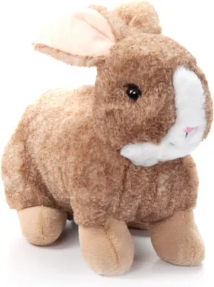 The Petting Zoo Rabbit Stuffed Animal Plushie, Gifts for Kids, Wild Onez Wildlife Animals, Brown Bunny Plush Toy 12 inches