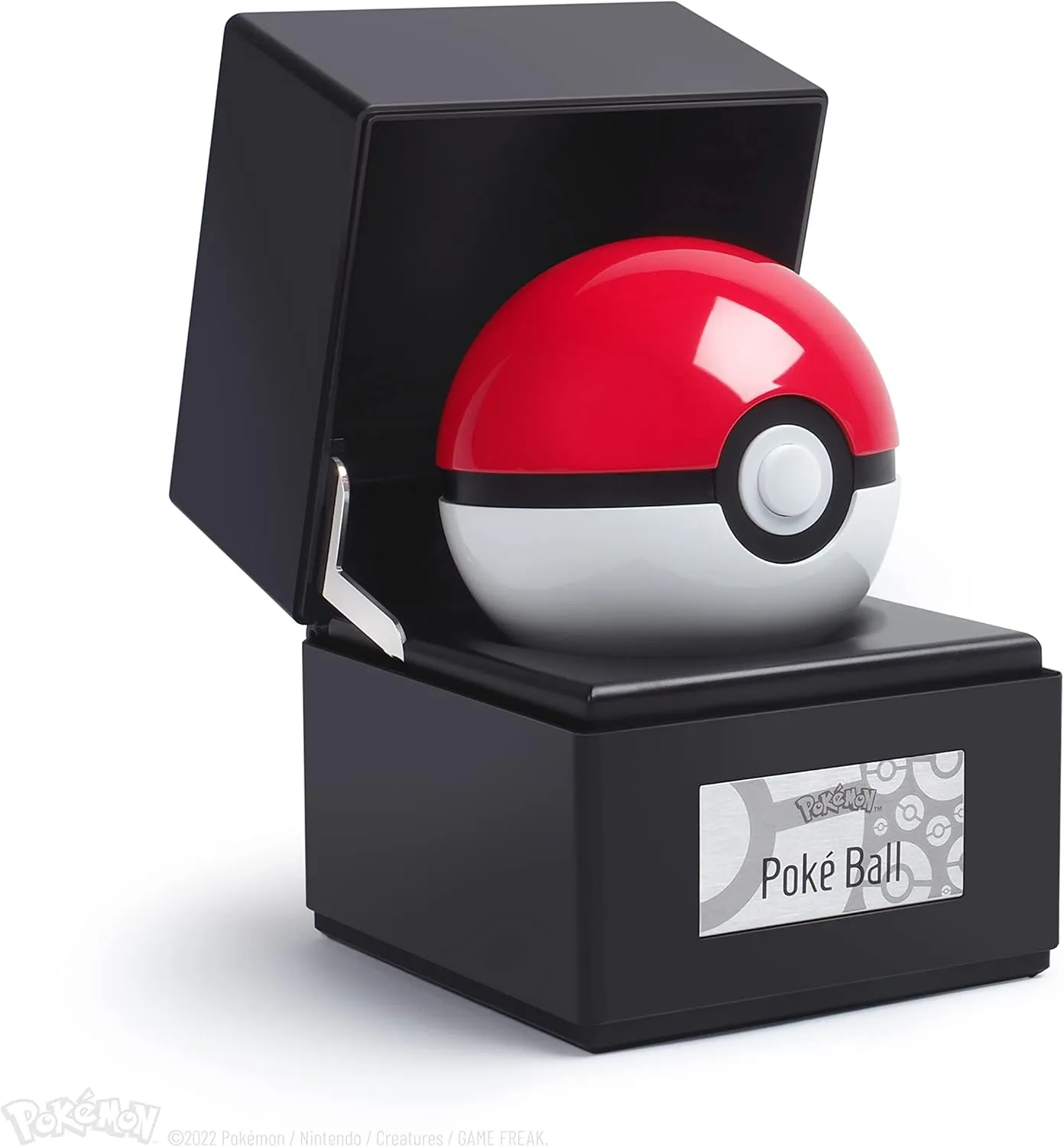 The Wand Company Original Poké Ball Authentic Replica - Realistic, Electronic, Die-Cast Poké Ball with Display Case Light Features – Officially Licensed by Pokémon