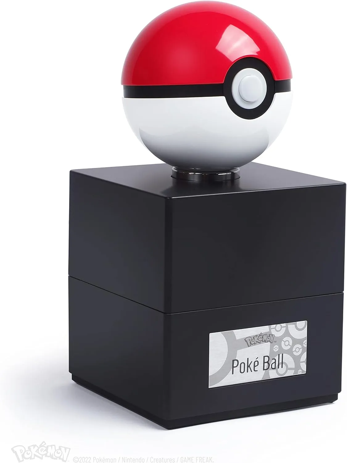 The Wand Company Original Poké Ball Authentic Replica - Realistic, Electronic, Die-Cast Poké Ball with Display Case Light Features – Officially Licensed by Pokémon
