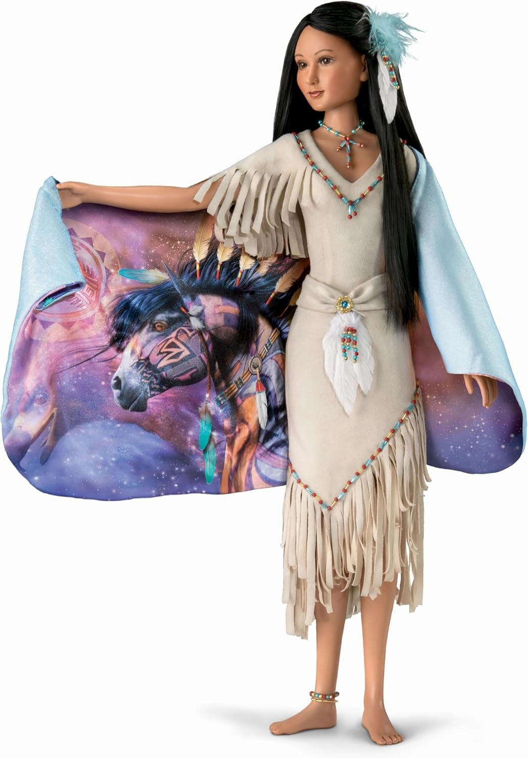 The Ashton-Drake Galleries Legend of The Spirit Pony Portrait Doll, Native American-Inspired Collector's Edition, 21 Inches, Laurie Prindle Artwork