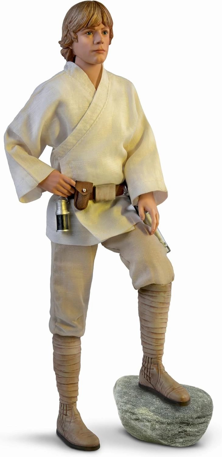 The Ashton-Drake Galleries Star Wars Luke Skywalker Collector's Edition Portrait Statue, 16 Inches, Poseable with Fabric Costume