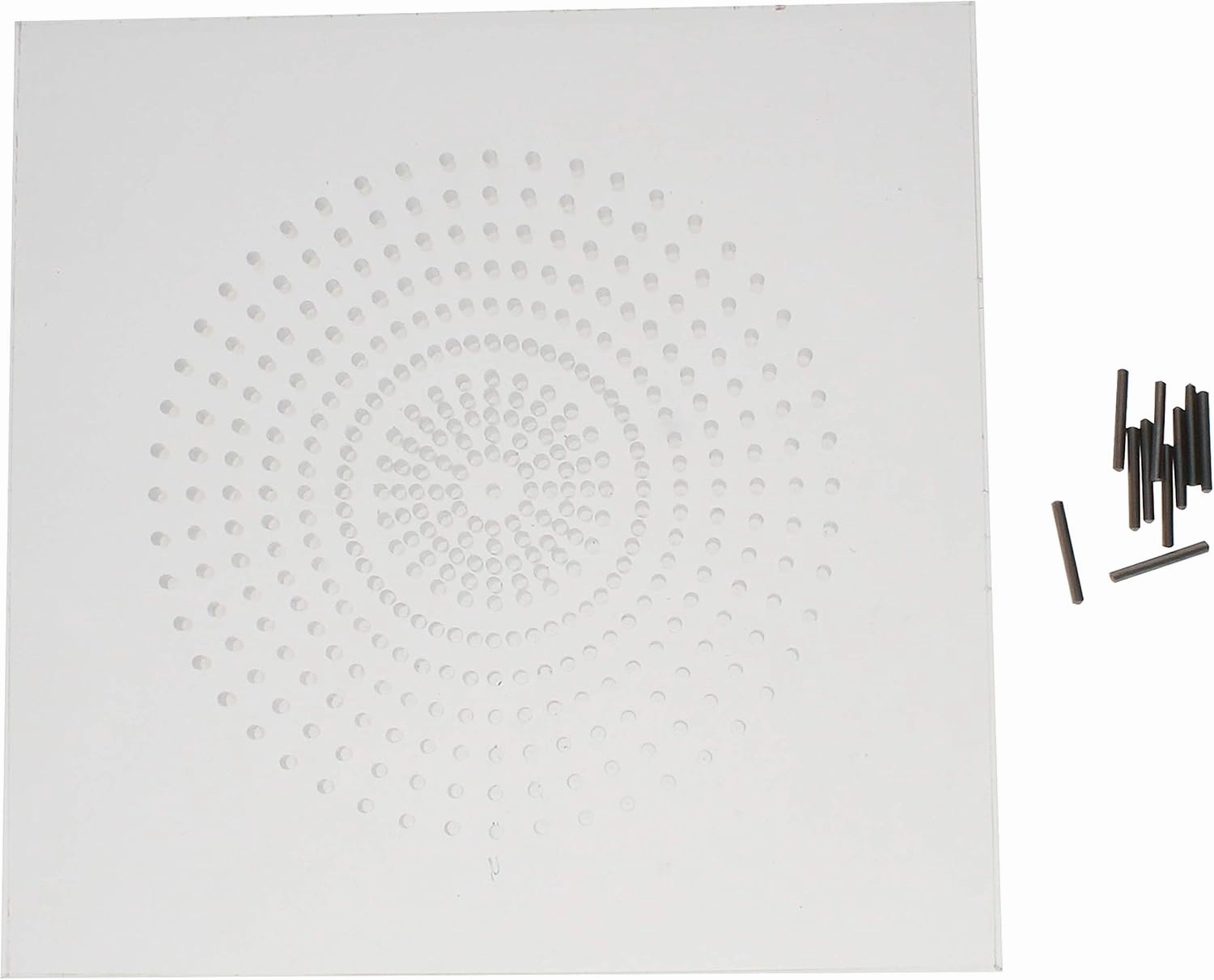 The Beadsmith Wig Jig Cyclops – Wire Elements –5” Acrylic Jig with Radial Design, 385 Holes, 10 Removable Metal Pegs – Tool for Making Wire Components and Jewelry Designs