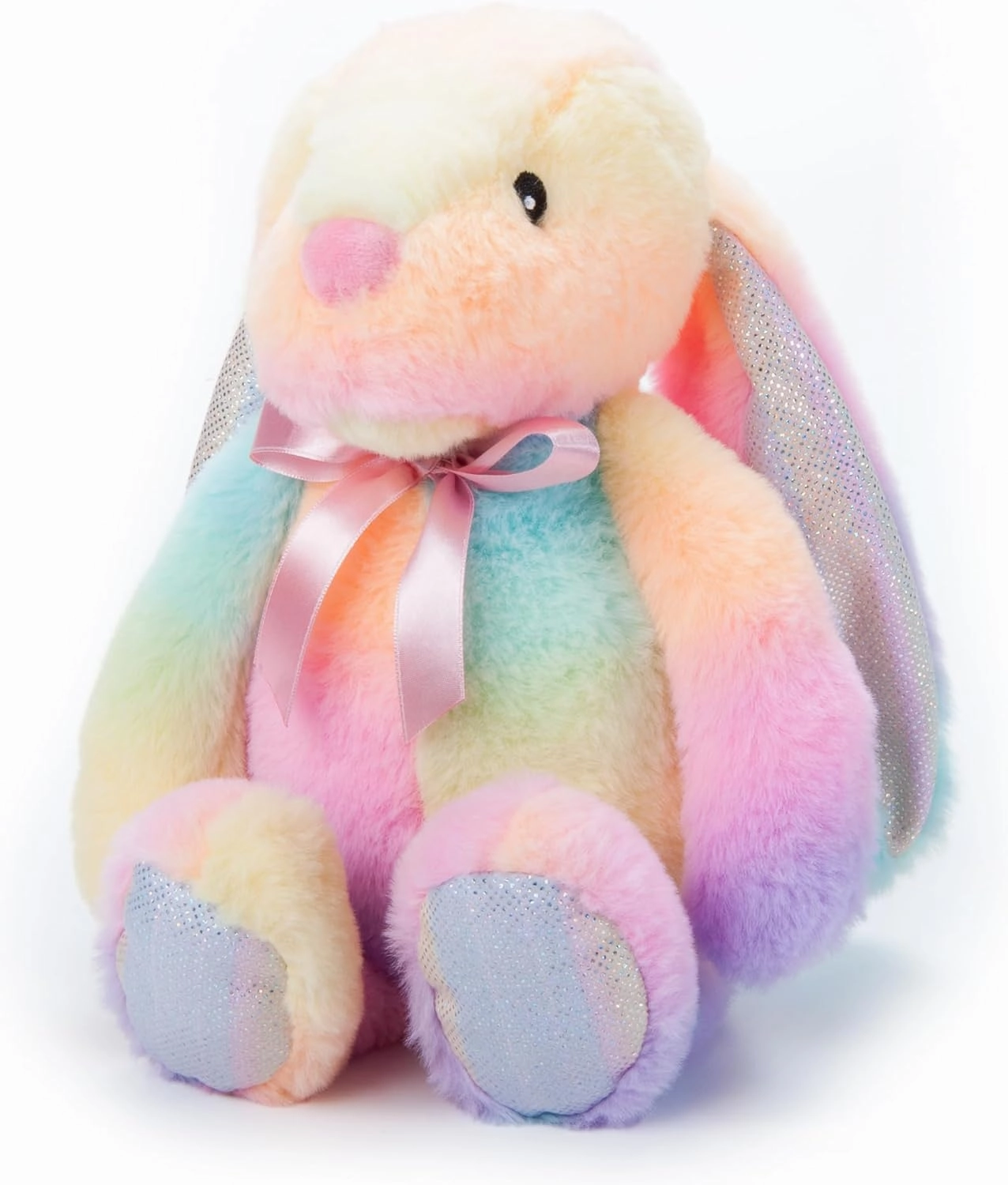 The Petting Zoo Bunny Stuffed Animal Plushie, Ombrez Animals, Rainbow Bunny Plush Toy 12 inches