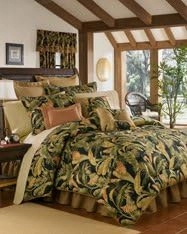 Thomasville La Selva Black King 4 Piece Comforter Set, 15" Bed Skirt