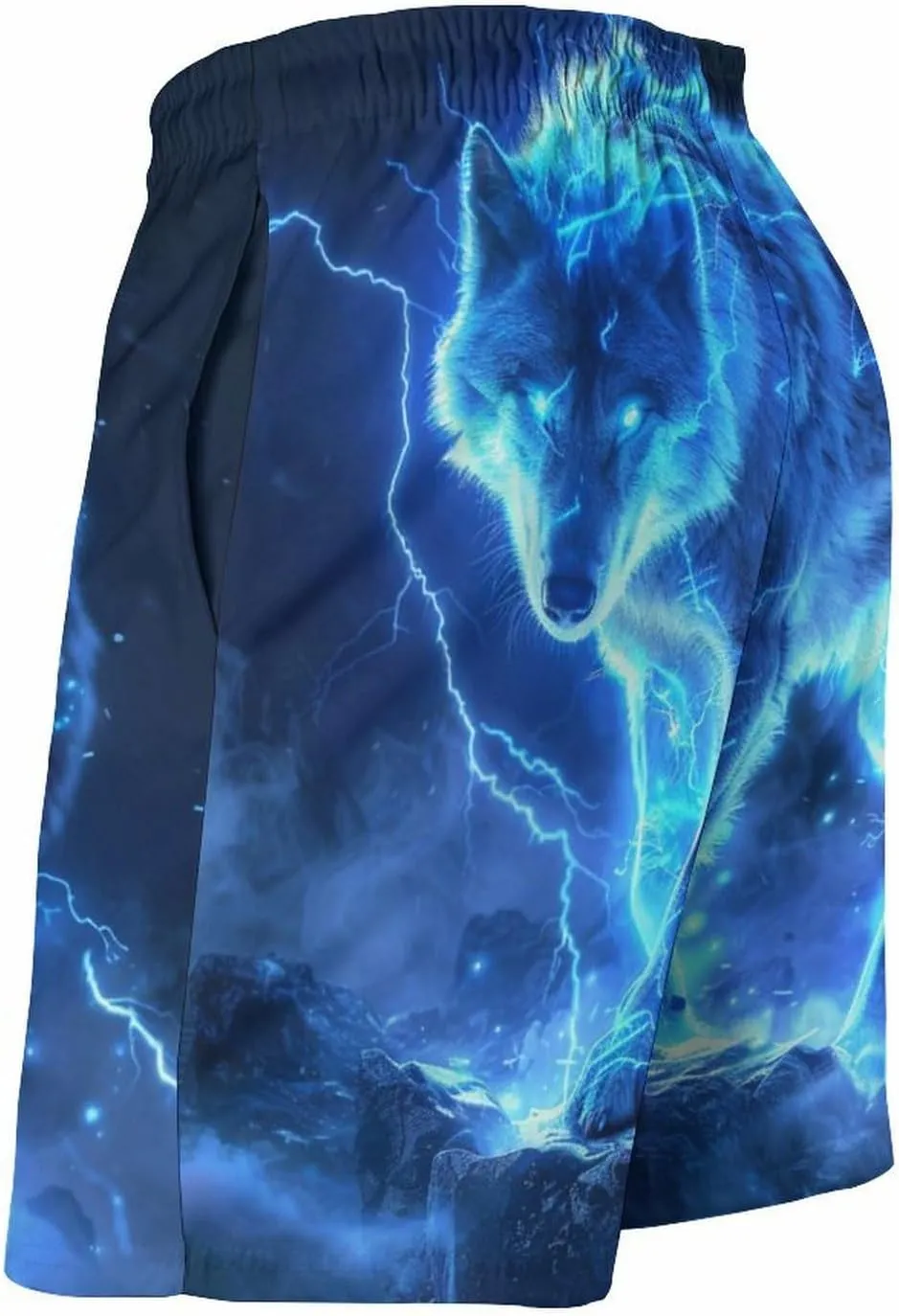 Thunders Wolf Men's Swim Trunks Breathable Bathing Suit Swimming Board Shorts Hawaiian Beach Swimwear