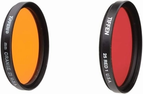Tiffen 49mm Color Contrast Filter Set for Black-and-White Photography (21 Filter (Orange)   Red 25 Filter)