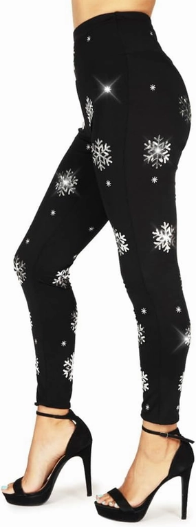 Tipsy Elves Shiny Sequin Leggings for Women for Holiday Outfits and Beyond