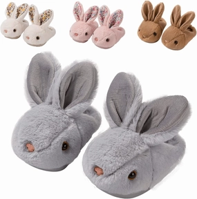 Toddler Bunny Slippers for Girls Boys Warm Plush Cute Rabbit Slippers Cozy House Slippers Indoor Outdoor for Kids Children