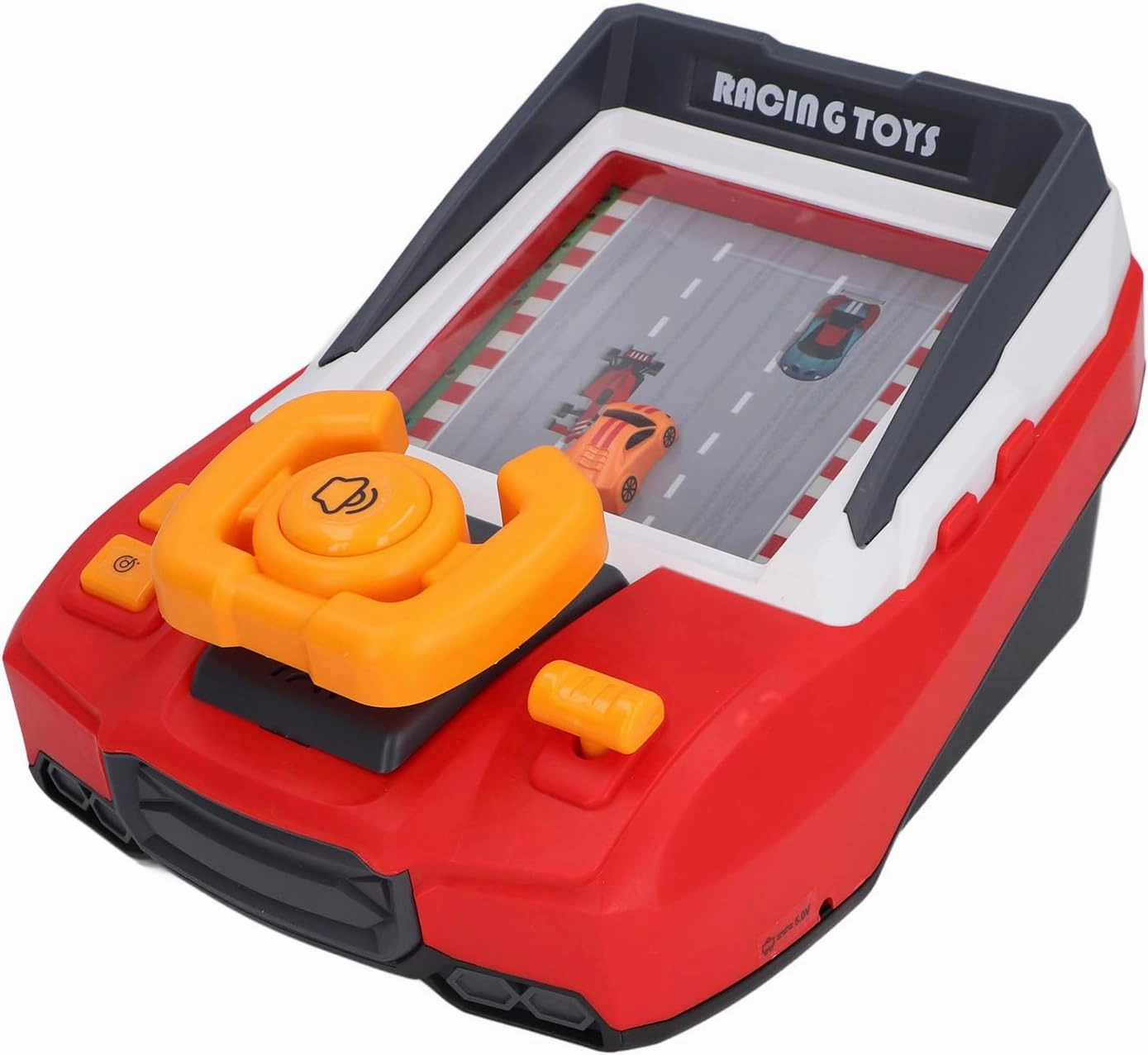 Toddler Driving Toys, Musical Steering Wheel Toys, Sound Light, Battery Operated, Adjustable Speed, Boy (Red)