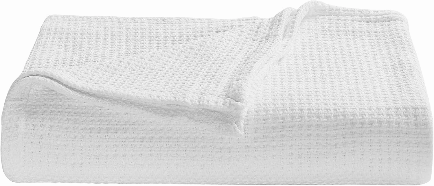 Tommy Bahama - Queen Blanket, Soft Cotton Bedding, Coastal Inspired Bedding Essentials (Bahama Coast White, Queen)