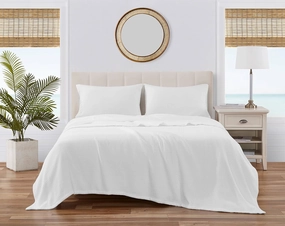 Tommy Bahama - Queen Blanket, Soft Cotton Bedding, Coastal Inspired Bedding Essentials (Bahama Coast White, Queen)