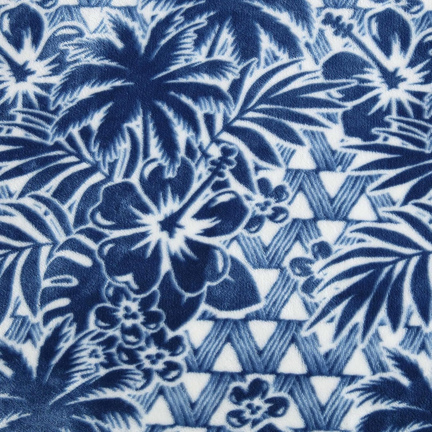 Tommy Bahama - Throw Blanket, Ultra Soft Coco Flannel Bedding, Island-Inspired Bedding Set, Oeko-Tex Certified (Lanikai Fronds Blue, 50" x 70")