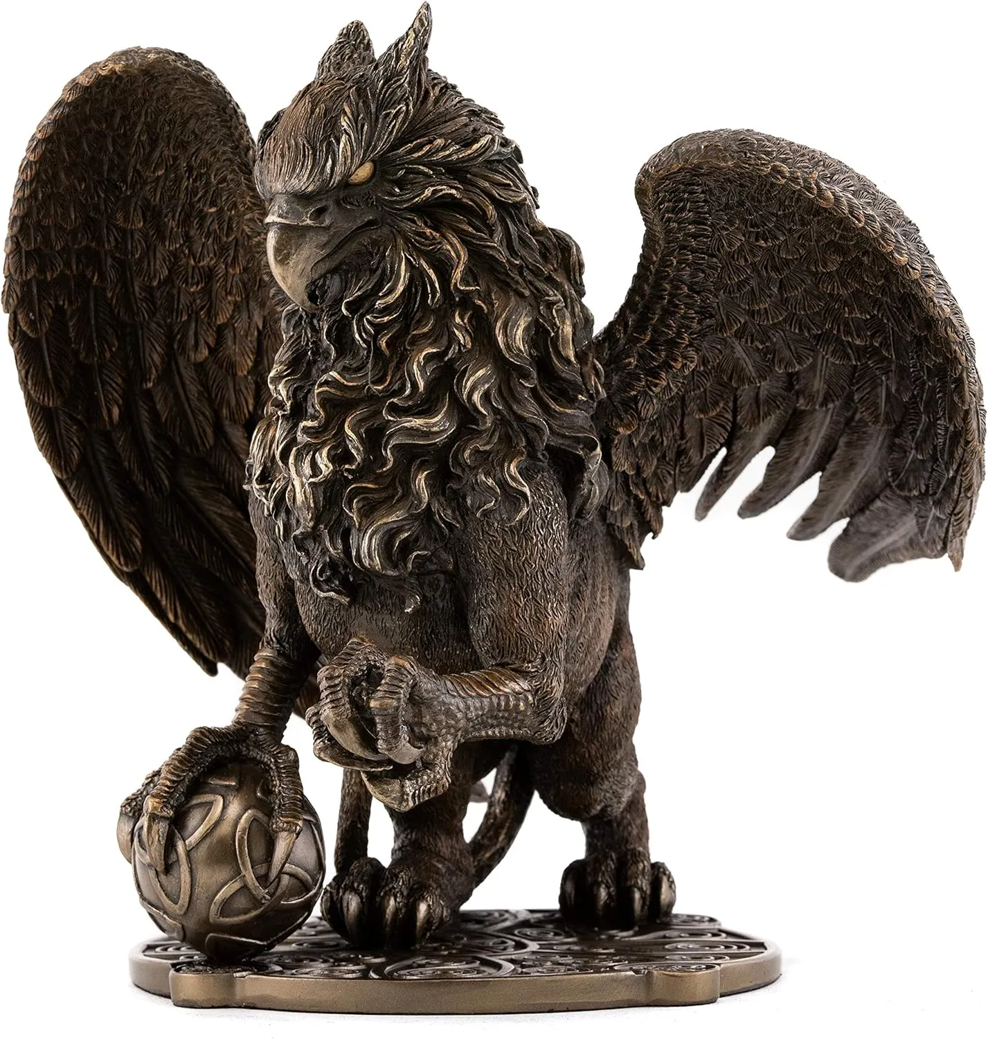 Top Collection Celtic Griffin Statue - Protector of Treasures and Priceless Possessions Gryphon Sculpture in Premium Cold Cast Bronze-9.5-Inch King of The Creatures - Powerful and Majestic Figurine