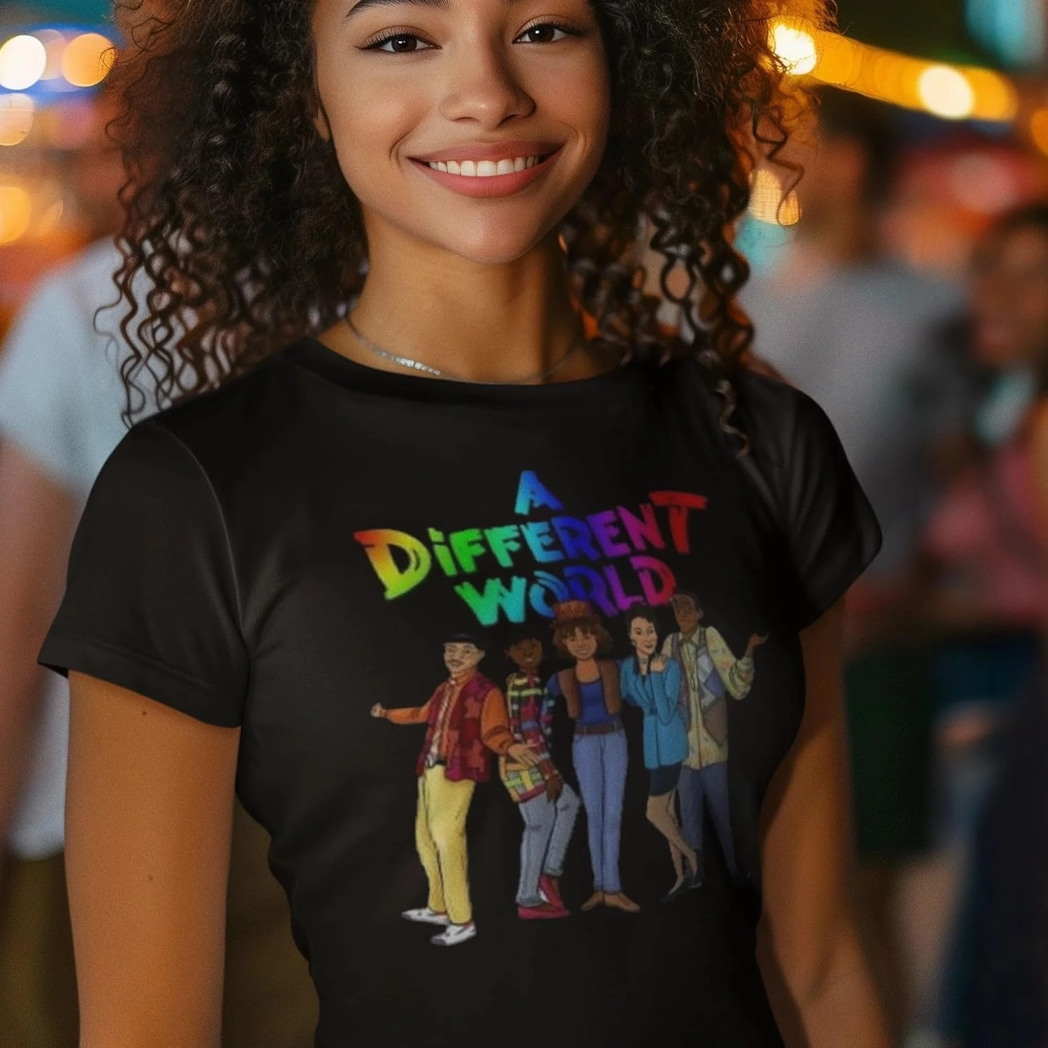 TOP KOALA TEE A Different World T-Shirt -80's TV Sitcom – Premium Cotton Unisex Crew Neck Tee, Soft & Durable Black & White